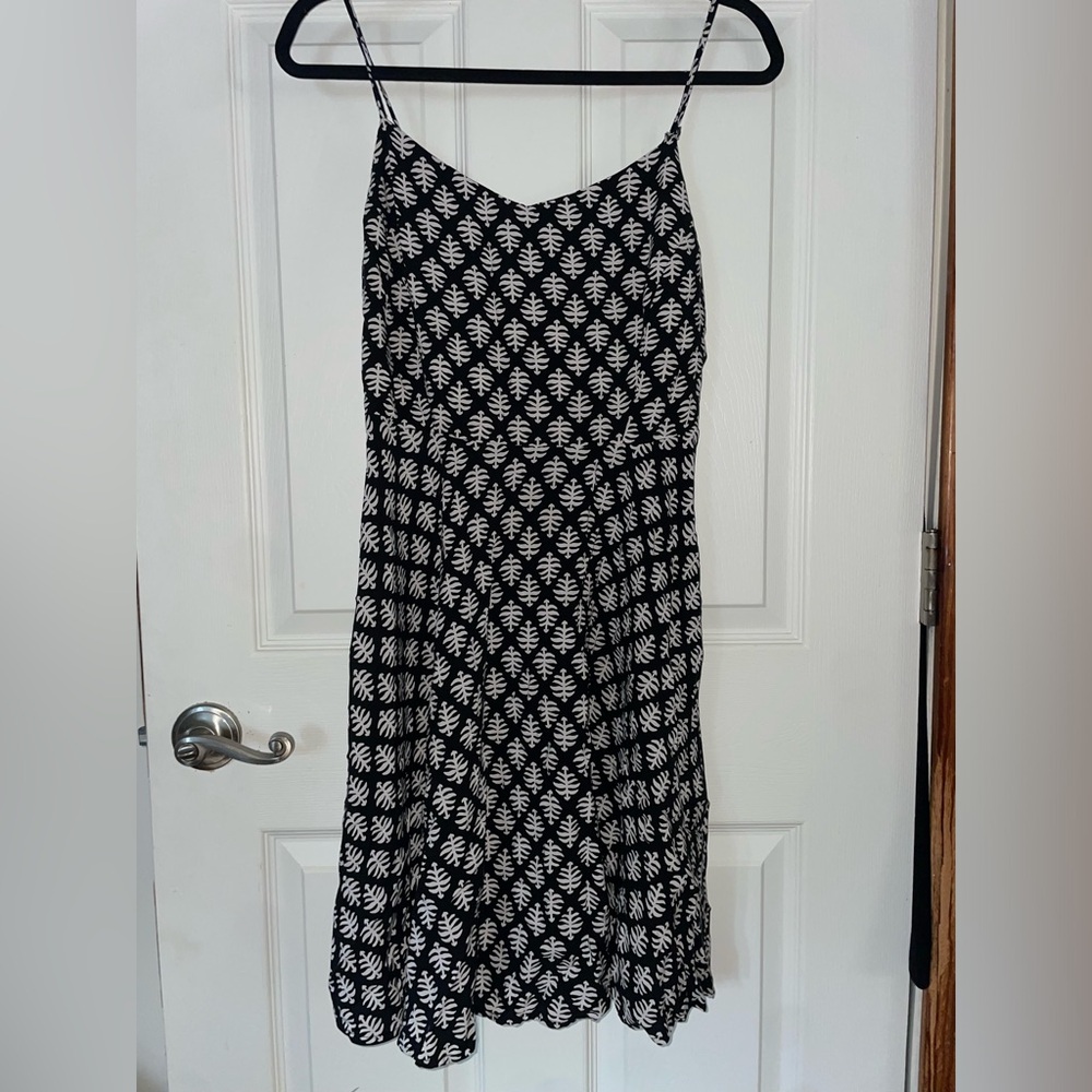 Old Navy Black and White Smocked Mini Dress